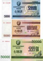 Lot de 3 billets Lot NORTH KOREA  2003 P.LOT