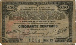 50 Centimes FRANCE regionalism and various 70 Communes 1915 JP.62-0061 F