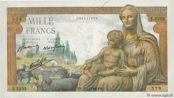 1000 Francs DÉESSE DÉMÉTER FRANKREICH  1942 F.40.13 VZ