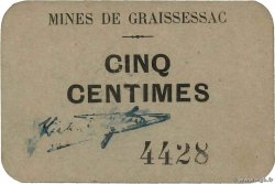 5 Centimes FRANCE Regionalismus und verschiedenen Graissesac 1914 JP.34-44 VZ