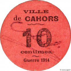 10 Centimes FRANCE régionalisme et divers Cahors 1916 JP.46-02 SPL