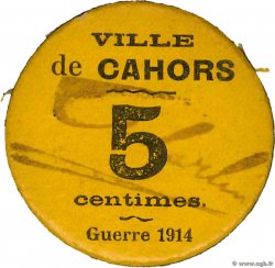 5 Centimes FRANCE regionalism and various Cahors 1917 JP.46-03