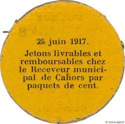 5 Centimes FRANCE regionalismo y varios Cahors 1917 JP.46-03 SC