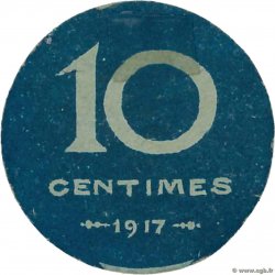 10 Centimes FRANCE regionalismo y varios Villeneuve-Sur-Lot 1917 JP.47-272 FDC