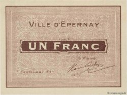 1 Franc FRANCE Regionalismus und verschiedenen Epernay 1914 JP.51-16 fST