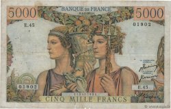 5000 Francs TERRE ET MER FRANCE  1951 F.48.03 pr.TB