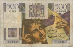 500 Francs CHATEAUBRIAND FRANKREICH  1953 F.34.12 fS