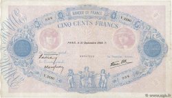 500 Francs BLEU ET ROSE modifié FRANCIA  1939 F.31.40