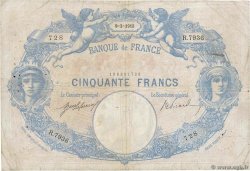50 Francs BLEU ET ROSE FRANCE  1918 F.14.31 B