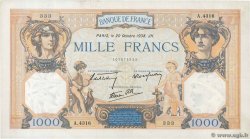 1000 Francs CÉRÈS ET MERCURE type modifié FRANCIA  1938 F.38.30 MBC