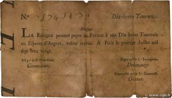 10 Livres Tournois typographié FRANCIA  1720 Dor.22a q.B
