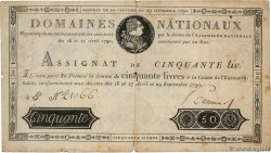 50 Livres FRANCE  1790 Ass.04var F-