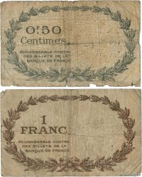 50 Centimes et 1 Franc Lot FRANCE regionalismo y varios Perpignan 1921 JP.100.31 et 32 MC