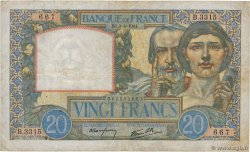 20 Francs TRAVAIL ET SCIENCE FRANCIA  1941 F.12.13 MB