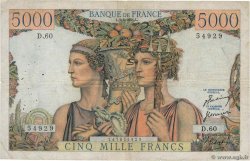 5000 Francs TERRE ET MER FRANKREICH  1951 F.48.04 S