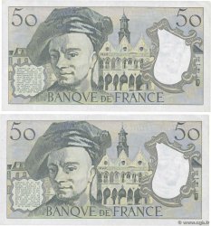 50 Francs QUENTIN DE LA TOUR Consécutifs FRANCE  1986 F.67.12 XF