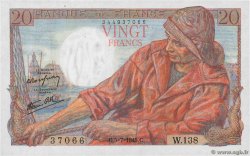 20 Francs PÊCHEUR FRANCIA  1945 F.13.10 AU+