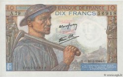 10 Francs MINEUR FRANKREICH  1944 F.08.11 fST