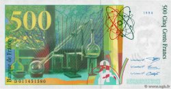 500 Francs PIERRE ET MARIE CURIE FRANCIA  1994 F.76.01 SPL