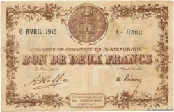 2 Francs FRANCE regionalismo e varie Chateauroux 1915 JP.046.04