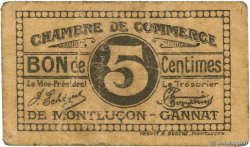 5 Centimes FRANCE regionalism and miscellaneous Montluçon, Gannat 1918 JP.084.69 F