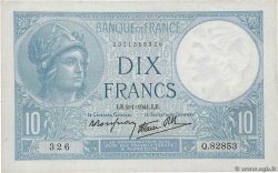 10 Francs MINERVE modifié FRANKREICH  1941 F.07.26 SS