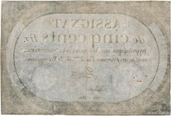 500 Livres FRANCE  1794 Ass.47a TB