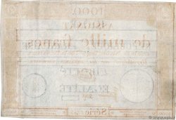 1000 Francs FRANCIA  1795 Ass.50a BC+