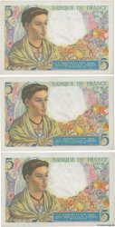 5 Francs BERGER Consécutifs FRANCE  1943 F.05.02 UNC-