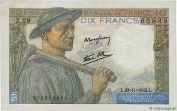 10 Francs MINEUR FRANCIA  1942 F.08.06