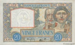 20 Francs TRAVAIL ET SCIENCE FRANCIA  1940 F.12.06 BB