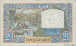 20 Francs TRAVAIL ET SCIENCE FRANCE  1940 F.12.06 VF