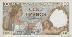 100 Francs SULLY FRANKREICH  1942 F.26.69 VZ