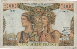5000 Francs TERRE ET MER FRANCIA  1951 F.48.05