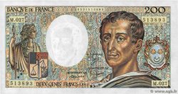 200 Francs MONTESQUIEU FRANCE  1985 F.70.05 AU-