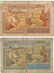 5 et 10 Francs TRÉSOR FRANÇAIS Lot FRANCIA  1947 VF.29.01 et VF.30.01. B