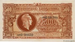 500 Francs MARIANNE fabrication anglaise Faux FRANCE  1945 VF.11.01x AU