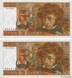10 Francs BERLIOZ Consécutifs FRANCE  1976 F.63.16-282