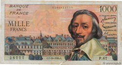 1000 Francs RICHELIEU FRANCIA  1954 F.42.08 q.MB