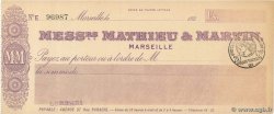 Francs FRANCE régionalisme et divers Marseille 1920 DOC.Chèque SUP