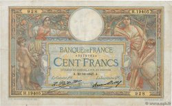 100 Francs LUC OLIVIER MERSON grands cartouches FRANCE  1927 F.24.06 TB+