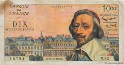 10 Nouveaux Francs RICHELIEU FRANKREICH  1959 F.57.03