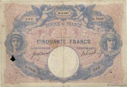 50 Francs BLEU ET ROSE FRANCE  1917 F.14.30 B