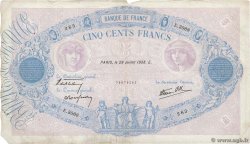 500 Francs BLEU ET ROSE modifié FRANCE  1938 F.31.19 TB