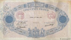 500 Francs BLEU ET ROSE FRANCE  1927 F.30.30 pr.TB