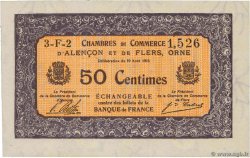 50 Centimes FRANCE Regionalismus und verschiedenen Alencon et Flers 1915 JP.006.33 fST+