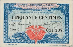 50 Centimes FRANCE régionalisme et divers Corbeil 1920 JP.050.01 SUP