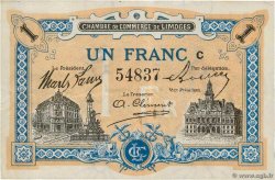 1 Franc FRANCE régionalisme et divers Limoges 1918 JP.073.22 TTB