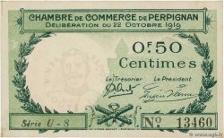 50 Centimes FRANCE régionalisme et divers Perpignan 1919 JP.100.27 SUP