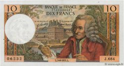 10 Francs VOLTAIRE FRANCE  1971 F.62.50 SUP